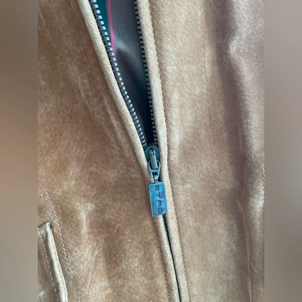 Vintage Etro Milano Leather Bomber Jacket - Picture 6 of 12